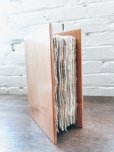 Load image into Gallery viewer, Honey Locust Matched Book Cover with Thistle/Abaca Paper

